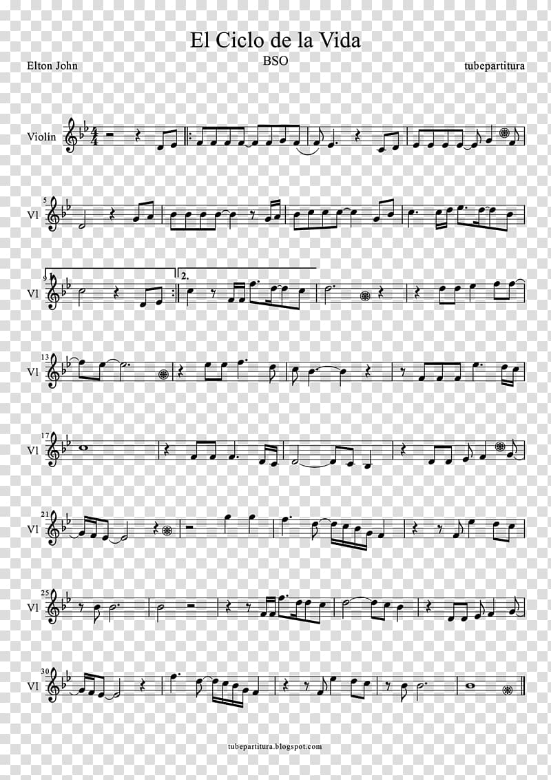 Flute Sheet Music Musical note A Thousand Years, Elton John transparent background PNG clipart