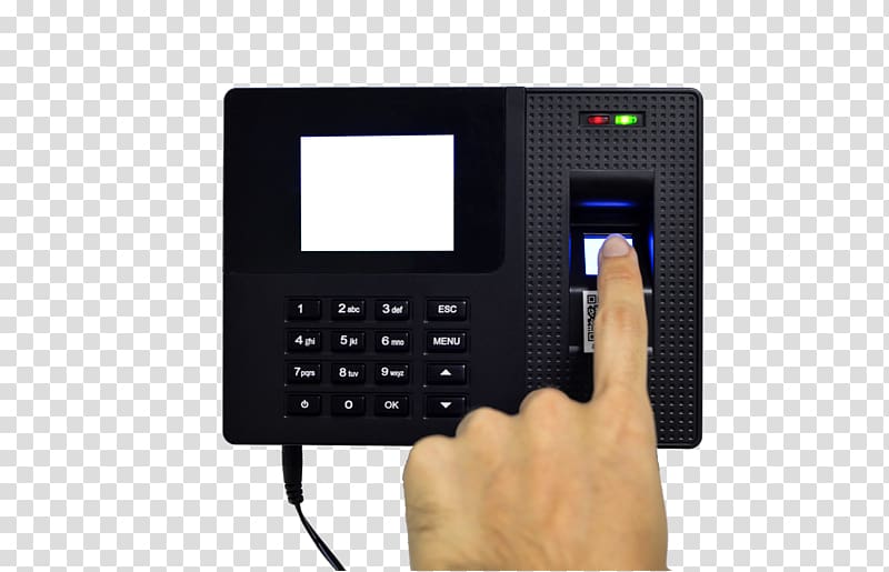 Fingerprint scanner Biometrics Access control Time and attendance, Fingerprint punch card fingerprint to unlock Figure transparent background PNG clipart