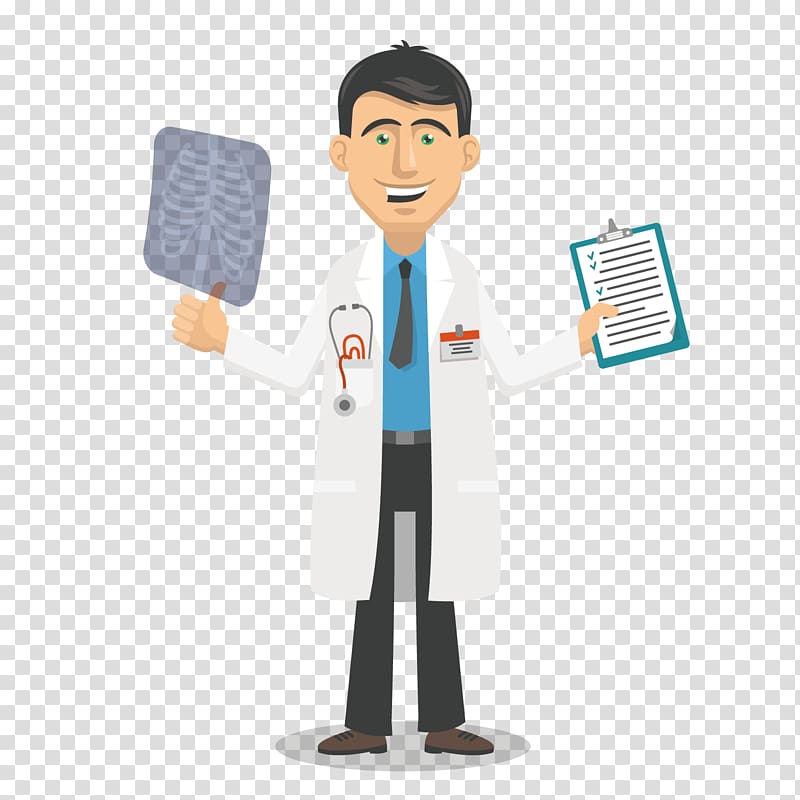 Cartoon Physician, pattern material health check transparent background PNG clipart