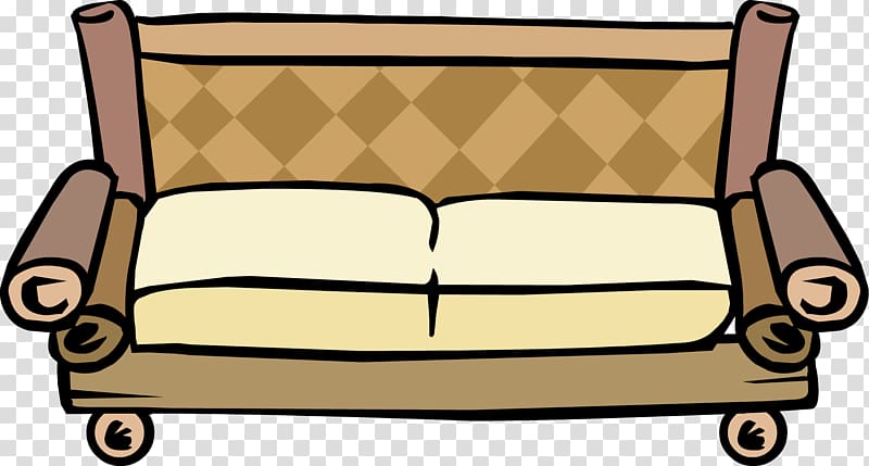 Club Penguin Table Couch Bamboo , Old Couch transparent background PNG clipart