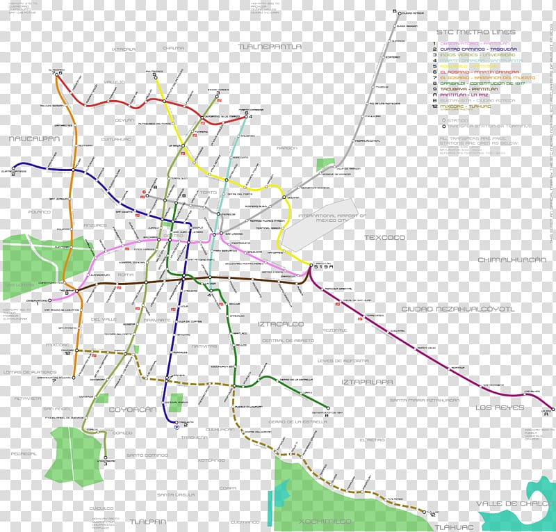 Rapid transit Historic center of Mexico City Metro Canal del Norte Mexico City Metro Metro Observatorio, map transparent background PNG clipart