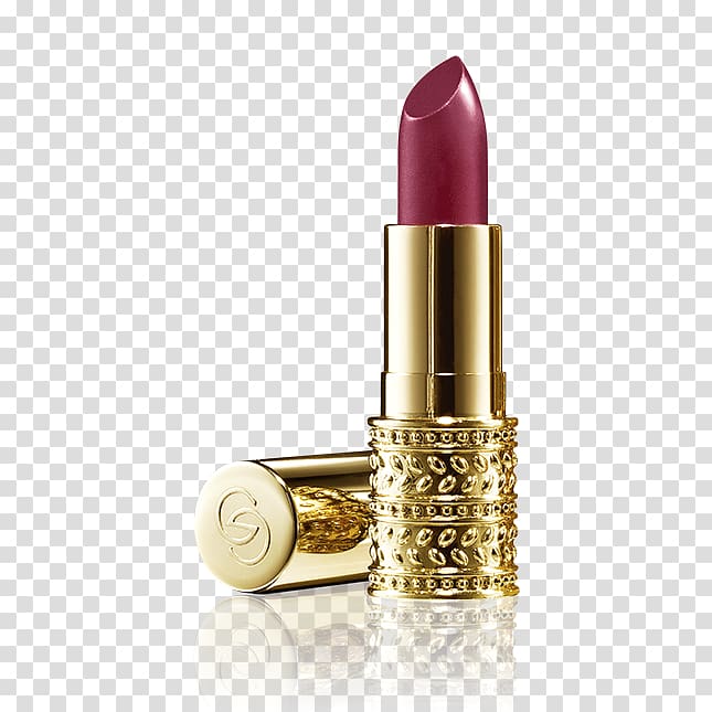 women's maroon lipstick, Lip balm Lipstick Oriflame Cosmetics Color, Golden lipstick wrapped in gold transparent background PNG clipart