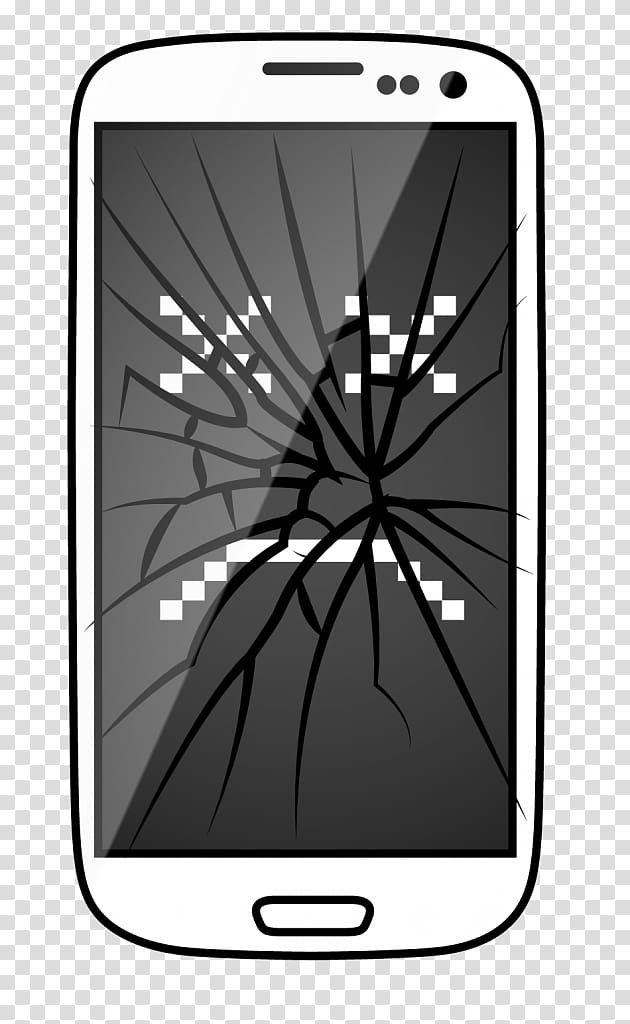 Apple iPhone 7 Plus Telephone Gorilla Glass Computer, cracked phone transparent background PNG clipart