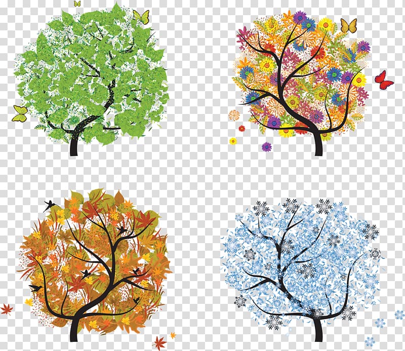 Season Summer Spring Autumn Winter, autumn transparent background PNG clipart