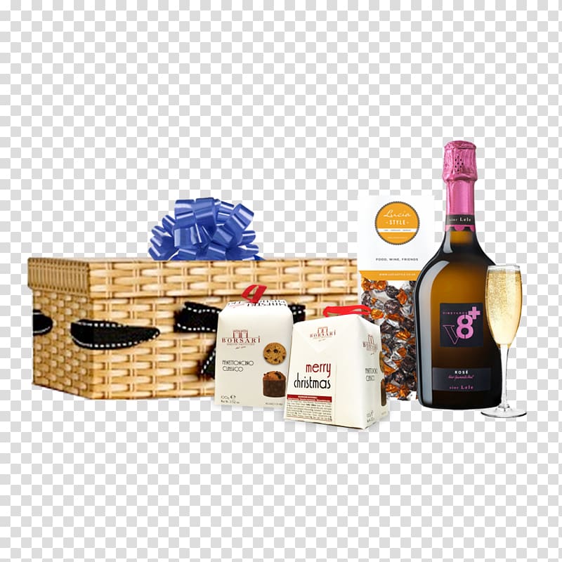 Liqueur Food Gift Baskets Hamper, gift transparent background PNG clipart