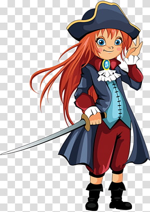 Piracy , Anime girl transparent background PNG clipart thumbnail