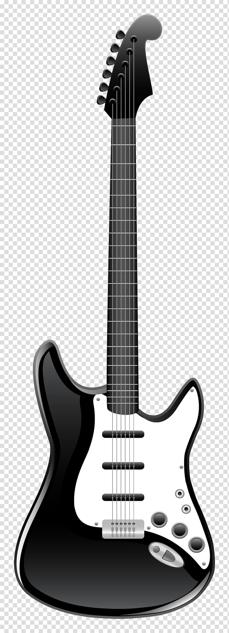 Acoustic guitar Electric guitar Black and white , musical instruments transparent background PNG clipart