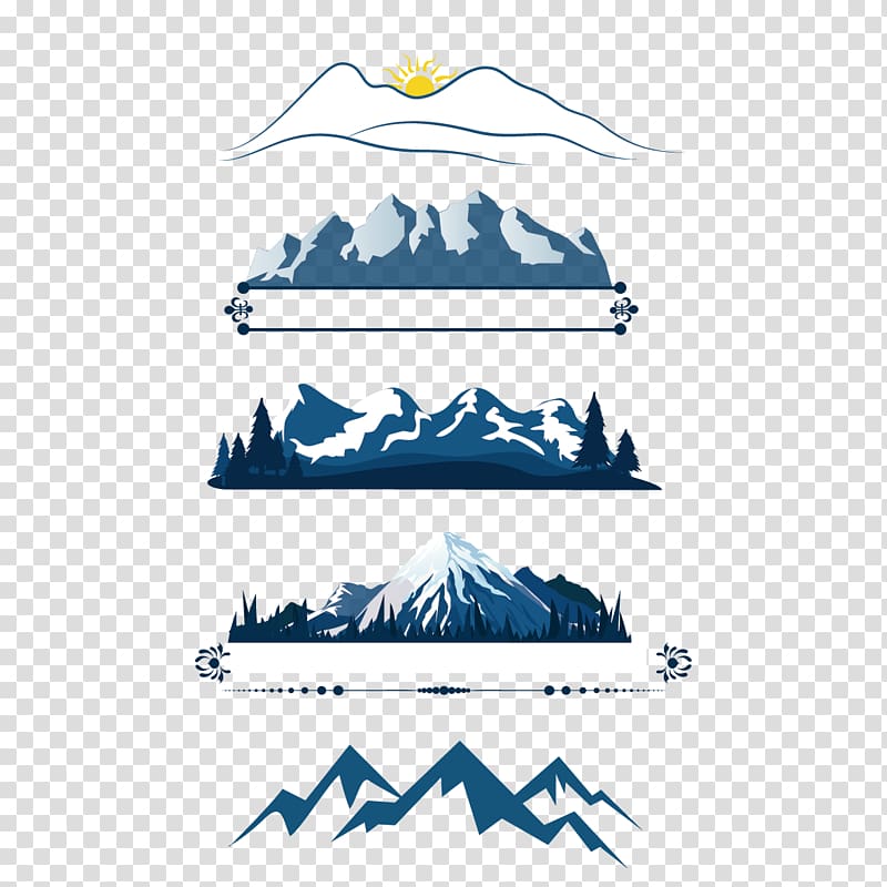 blue and white mountains illustration, Mountain Euclidean , material Mountain transparent background PNG clipart