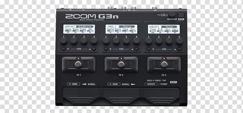 Zoom G3n Effects Processors & Pedals Guitar amplifier Zoom G3Xn Zoom G5n, electric guitar transparent background PNG clipart