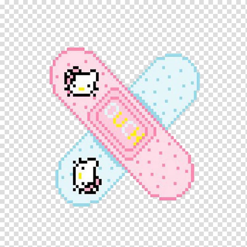 Hello Kitty Pixel art, pixel transparent background PNG clipart