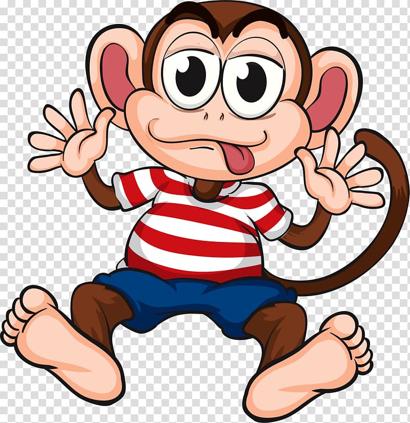 cute monkey transparent background PNG clipart