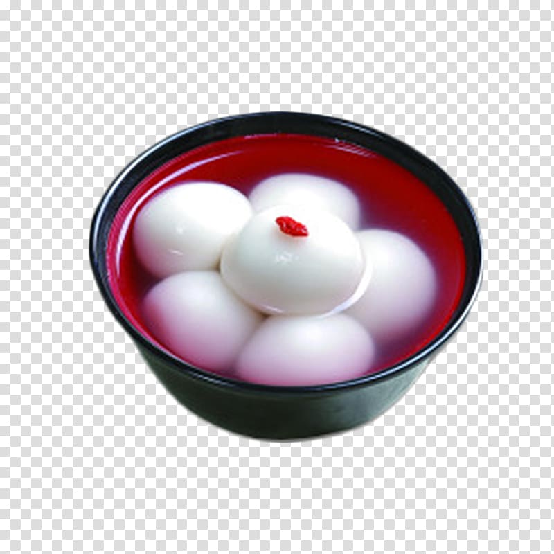 Tangyuan Dongzhi Lantern Festival Glutinous rice, Boiled eggs egg food material transparent background PNG clipart