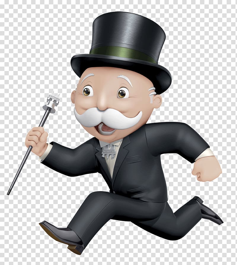 Monopoly character icon, Monopoly Rich Uncle Pennybags Chance and Community Chest cards Board game Playing card, color shading transparent background PNG clipart