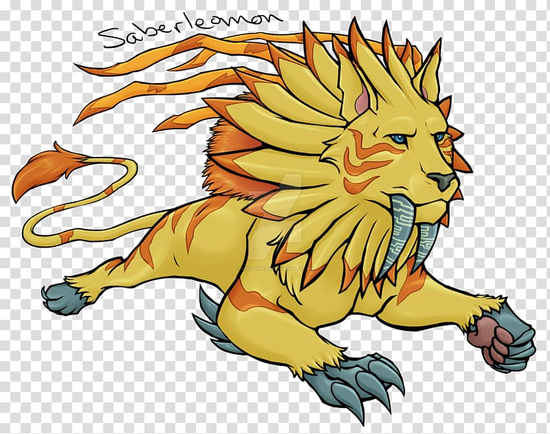 Leomon Lion Garurumon Digital art, lion transparent background PNG clipart