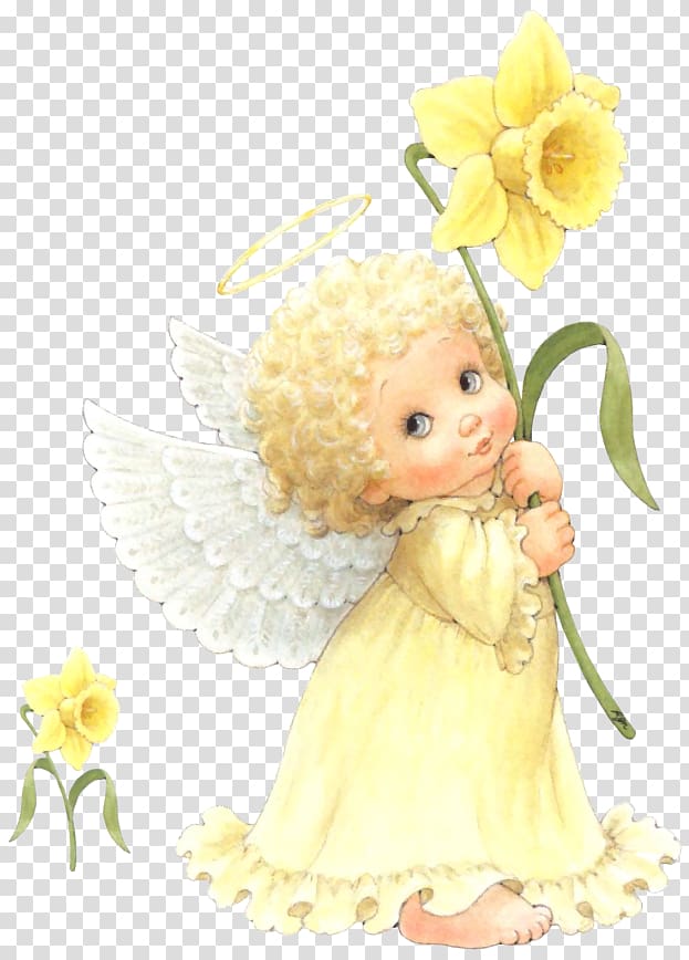 Easter Bunny Angel Christmas, daffodil transparent background PNG clipart