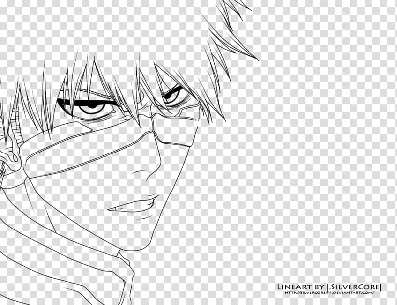 Ichigo Kurosaki Rukia Kuchiki Mangaka Line art Sketch, ichigo kurosaki transparent background PNG clipart