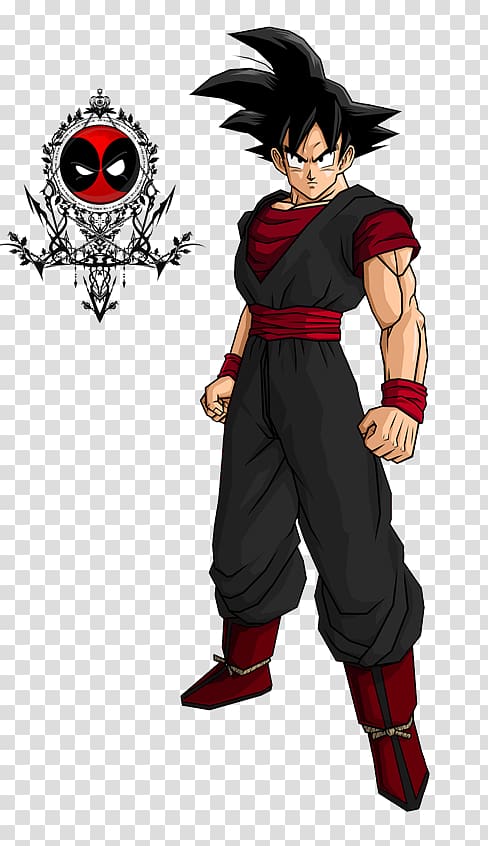 Goku Vegeta Bardock Gohan Trunks, Deadpool black and white transparent background PNG clipart