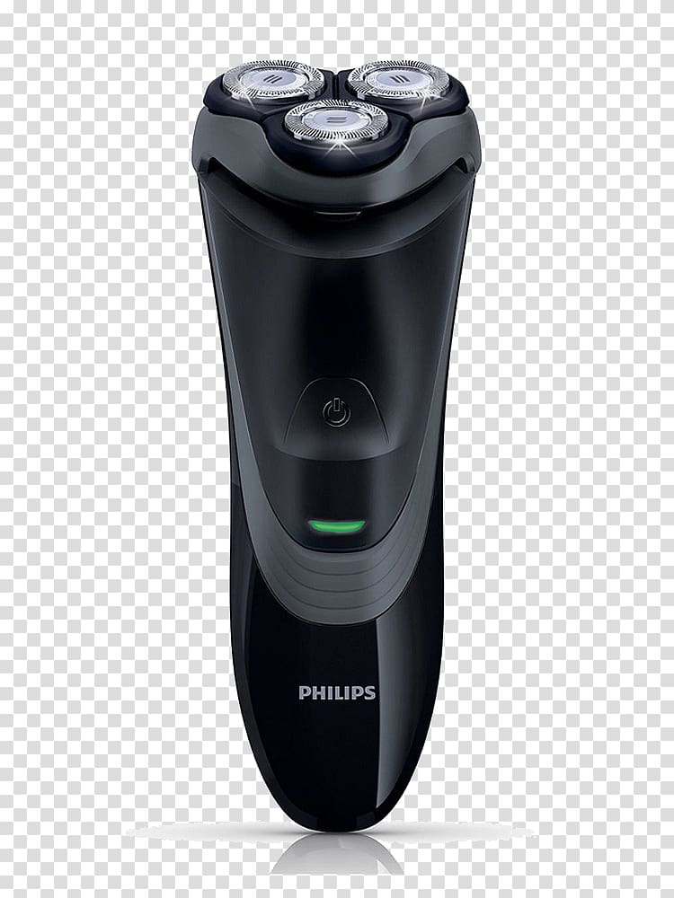 Shaving Electric razor Philips Norelco, Electric razor 3D floating heads shaver transparent background PNG clipart