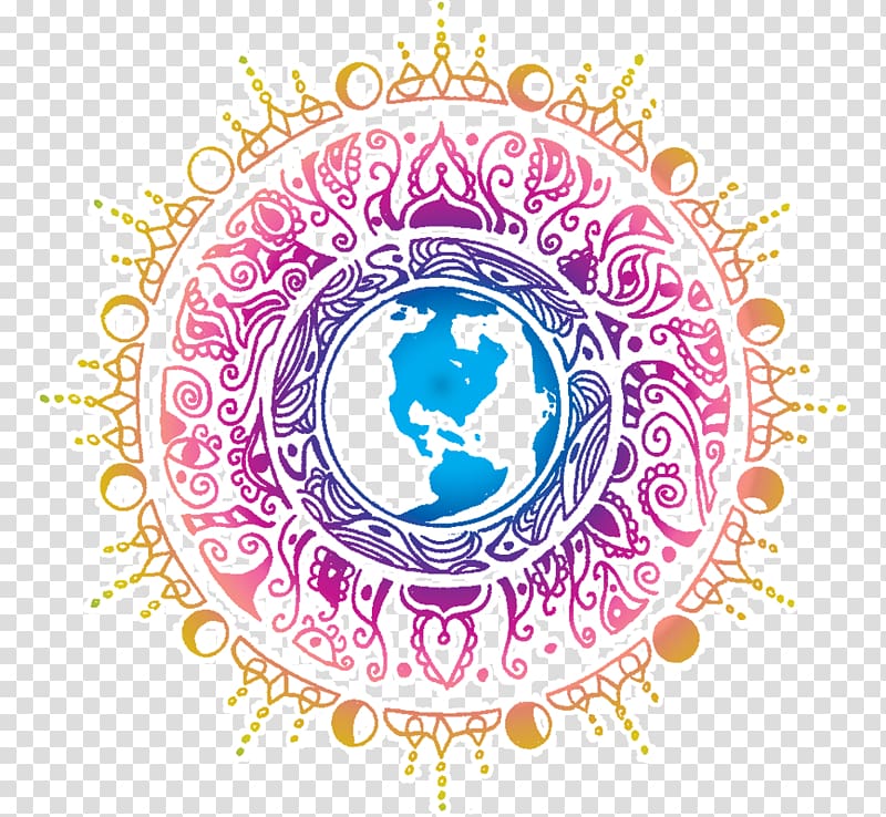 Earth Mandala Magic circle Season, earth transparent background PNG clipart