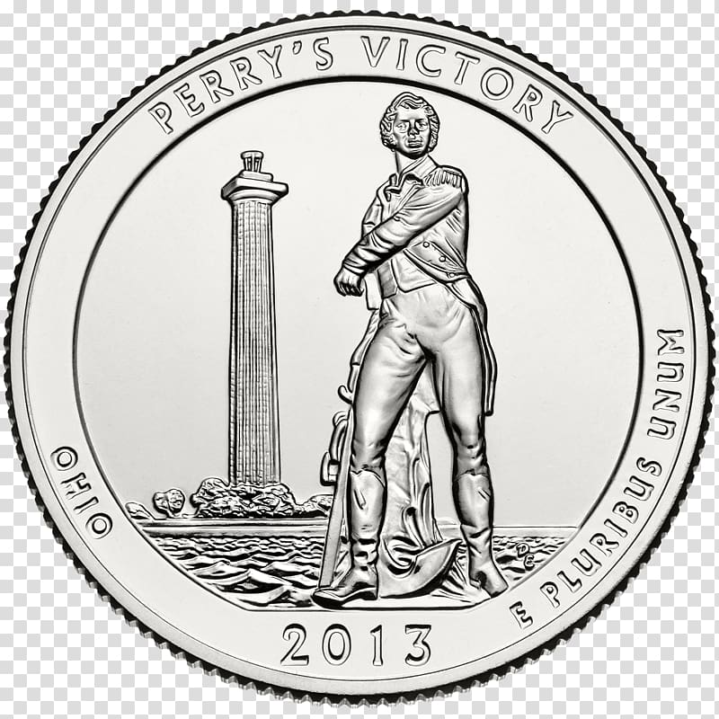 Perry\'s Victory and International Peace Memorial Philadelphia Mint Perry Monument Denver Mint Battle of Lake Erie, quarter transparent background PNG clipart