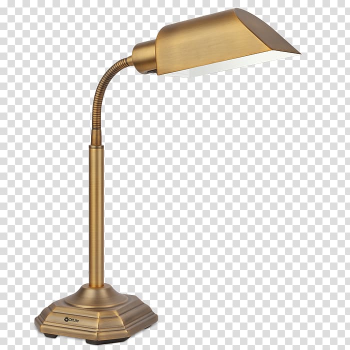 Light Brass OttLite Technologies Lampe de bureau, light transparent background PNG clipart