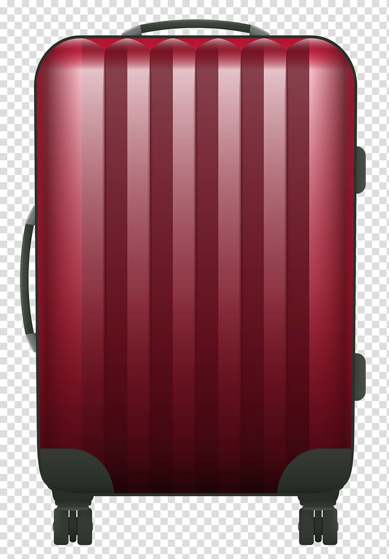 red and gray travel luggage, , Travel Bag transparent background PNG clipart