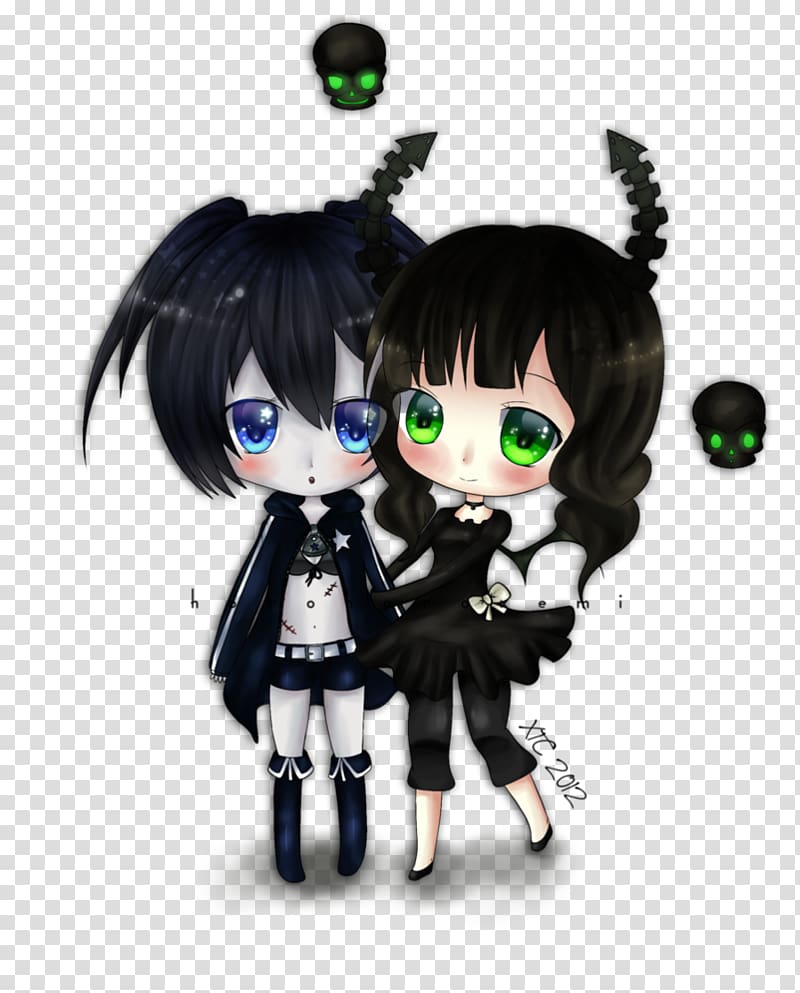 Black Rock Shooter Chibi Art Death Character, lycra transparent background PNG clipart