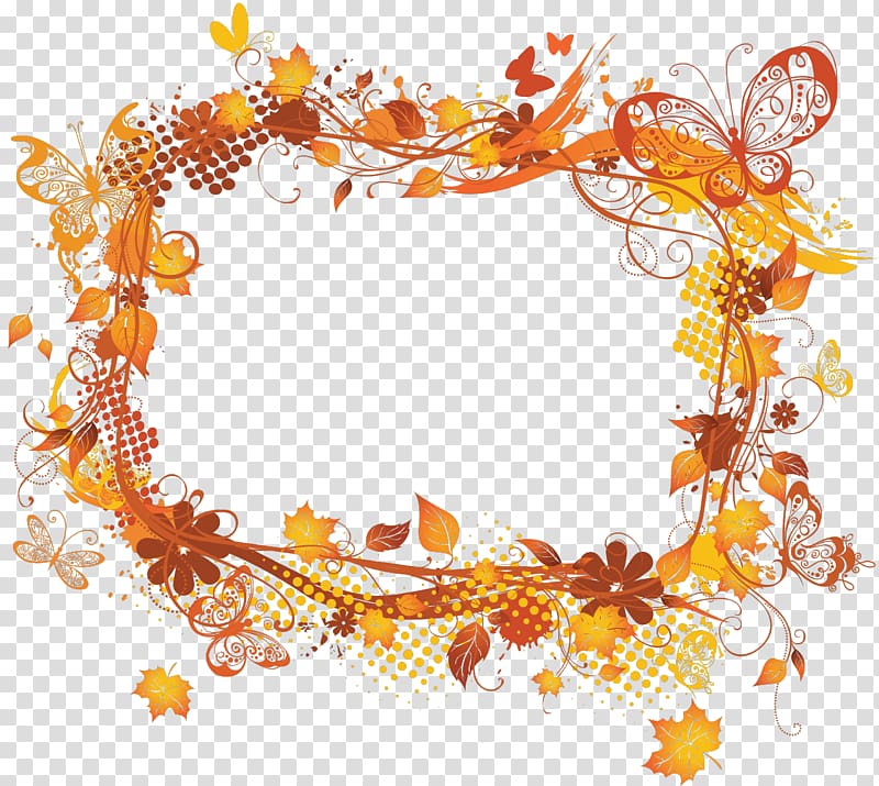 Frames Autumn Leaf , frame transparent background PNG clipart