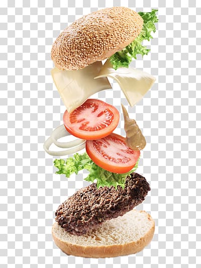 hamburger poster material transparent background PNG clipart