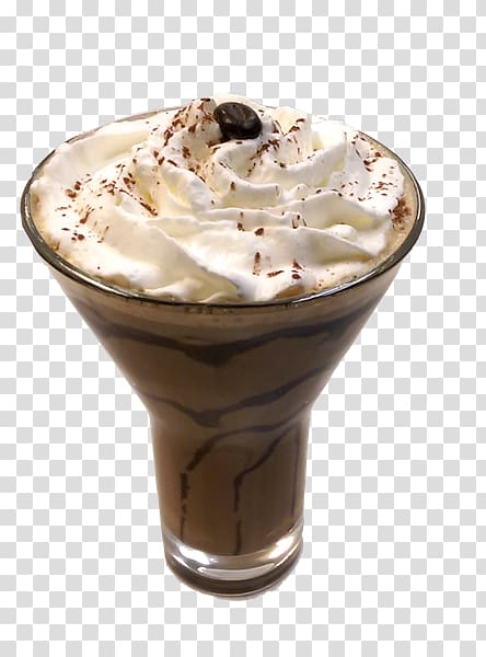 Sundae Caffè mocha Affogato Iced coffee Milkshake, Caffè Mocha transparent background PNG clipart
