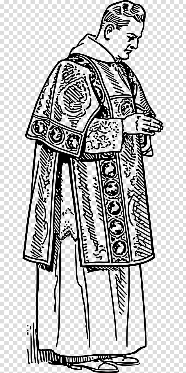 Deacon Dalmatic Drawing Priest Vestment, St Gertrudes Catholic Church transparent background PNG clipart