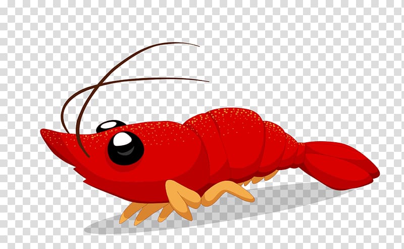 Crayfish Cartoon Illustration, cartoon lobster material transparent background PNG clipart