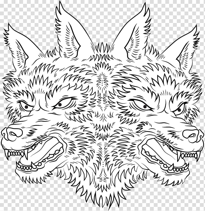 Line art Drawing /m/02csf Whiskers 0, big bad Wolf transparent background PNG clipart