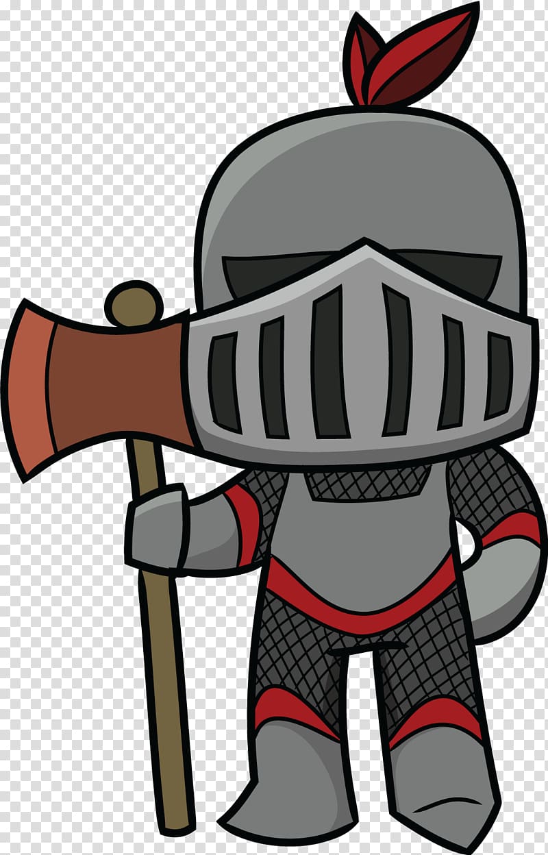 black and gray knight illustration, Middle Ages Knight Cartoon , Knights transparent background PNG clipart
