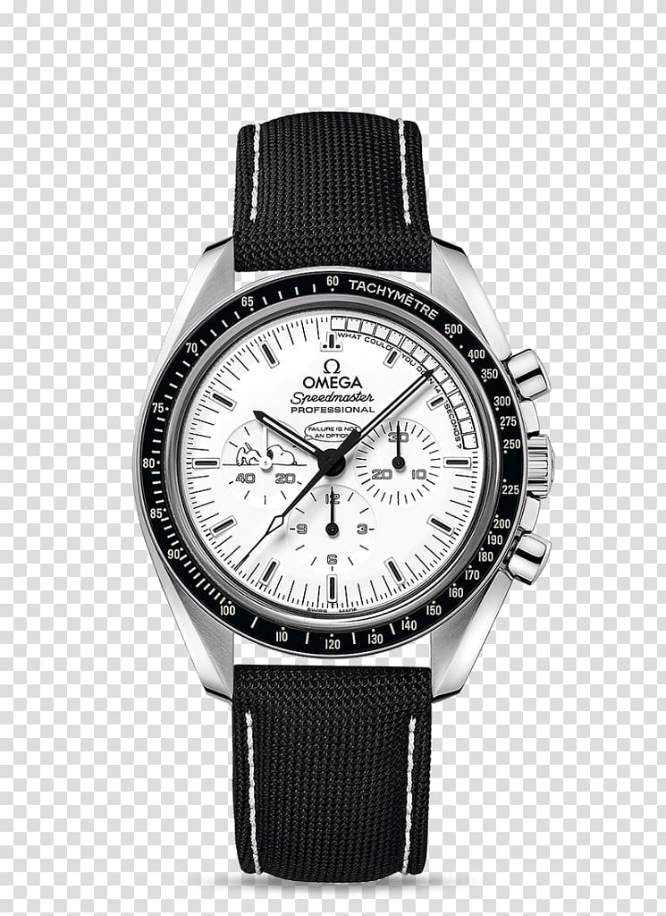 Omega Speedmaster Apollo 13 Silver Snoopy award Omega SA, watch transparent background PNG clipart