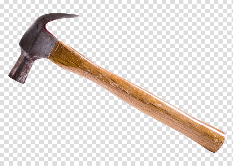 Brown wooden hammer illustration, Hammer transparent background PNG ...