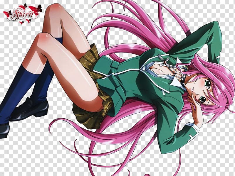 Mangaka Anime Rosario + Vampire Cosplay, Anime transparent background PNG clipart