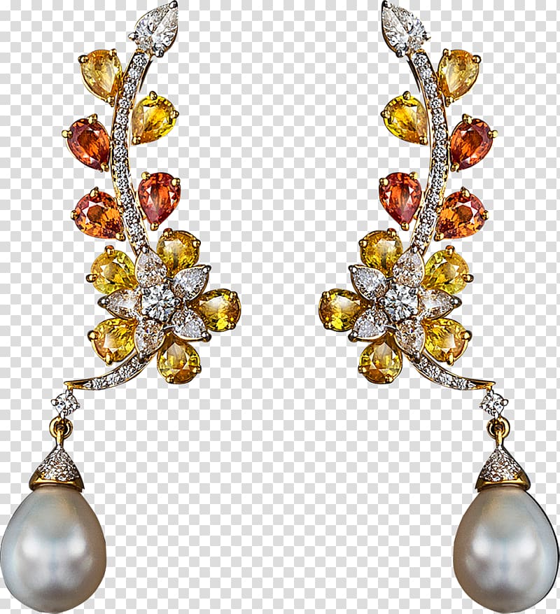 Earring Body Jewellery Human body, Kwiat Jewelry Chandlier transparent background PNG clipart