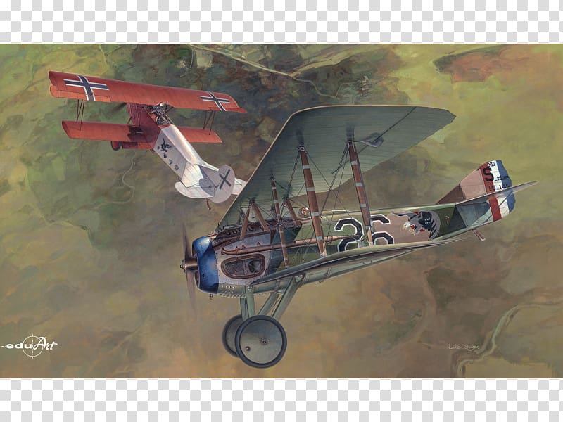 SPAD S.XIII Fokker D.VII Aircraft Eduard Airplane, aircraft transparent background PNG clipart