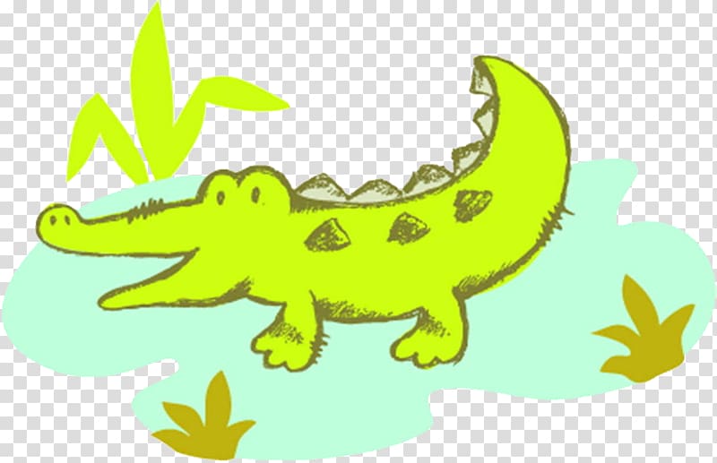 Cartoon Hippopotamus Illustration, Crocodile clips transparent background PNG clipart