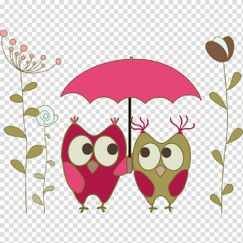 Owl , loving couple transparent background PNG clipart