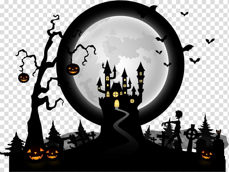 halloween horror material transparent background PNG clipart
