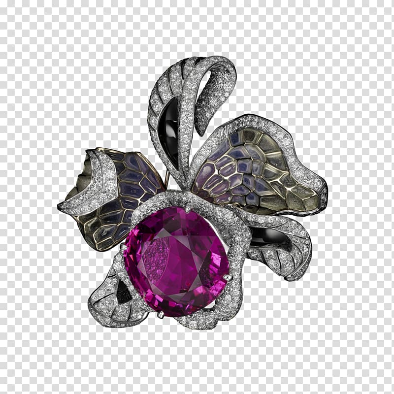 Jewellery Cartier Emerald Gemstone Sapphire, art deco ruby flower ring transparent background PNG clipart