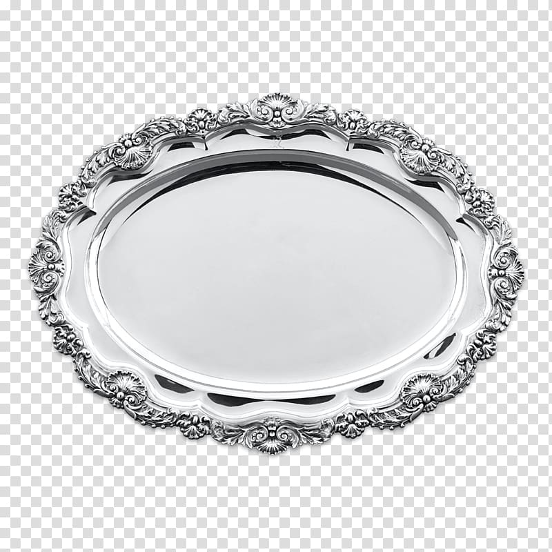 Silver Dish Meat Tray Platter, silver transparent background PNG clipart