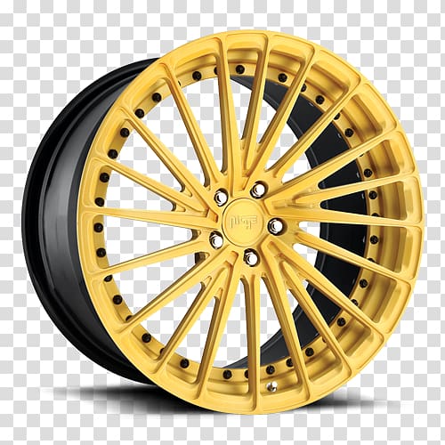 Alloy wheel Mallorca Spoke Yellow, gold transparent background PNG clipart