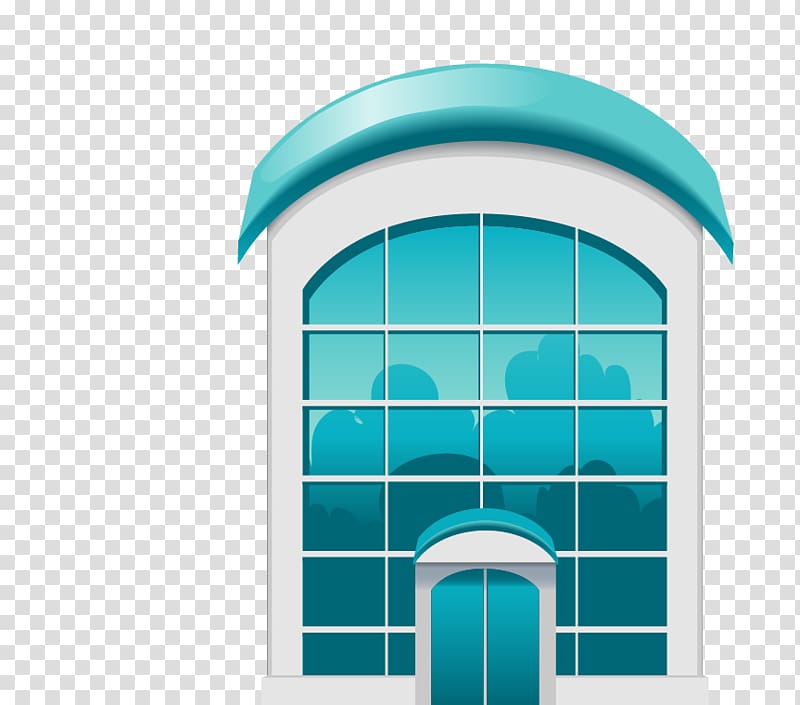 Window Blue Building Glass Facade, Blue glass windows transparent background PNG clipart