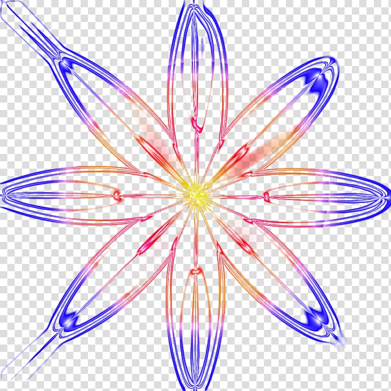 Light Petal Luminous efficacy Flower, Light effect flowers transparent background PNG clipart