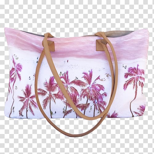 Handbag Tote bag Guava Waikiki, pink castle transparent background PNG clipart