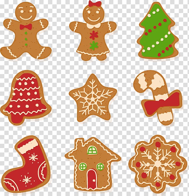 Christmas cookie Gingerbread Euclidean , A combination of holiday cookies transparent background PNG clipart