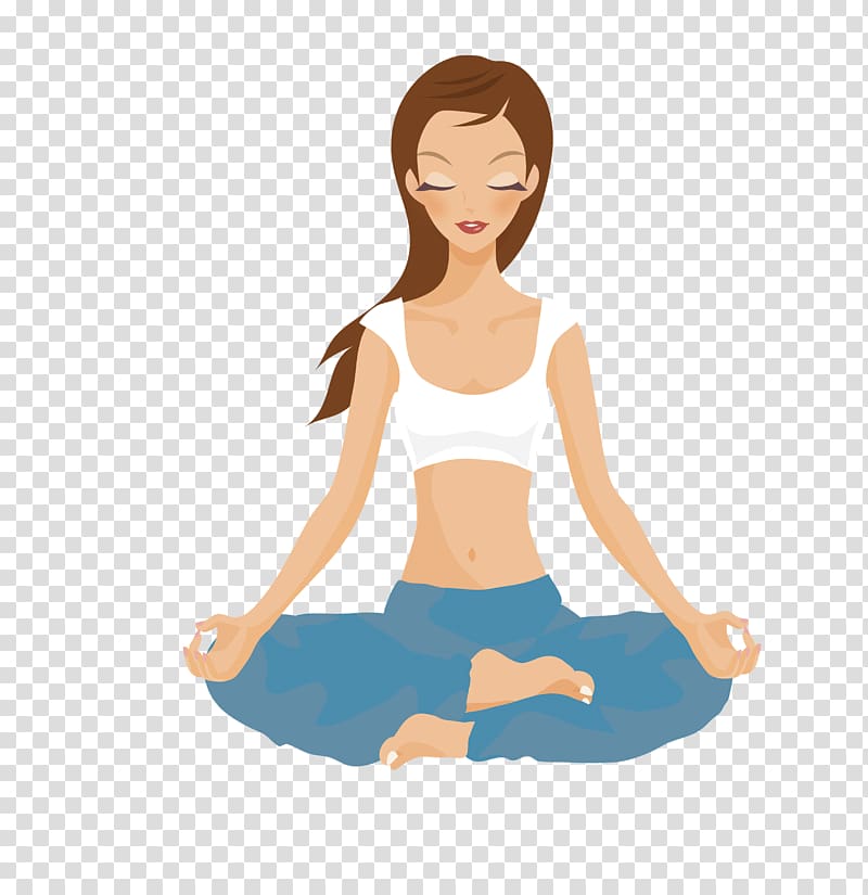 woman doing yoga illustration, Yoga instructor Physical exercise Asana Business card, Yoga beauty transparent background PNG clipart